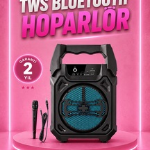 6.5 İnç Taşınabilir Bluetooth Hoparlör 15w, Kablosuz Mikrofon, Usb, Tf Kart Ve Fm Radyo