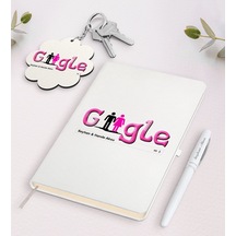 Kişiye Özel Google Tasarımlı Beyaz Defter Kalem Ve Anahtarlık Hed N11.3103