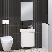 Denko Minica 50 Cm Mdf Beyaz Banyo Dolabı Takımı Beyaz