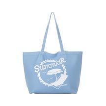 Estorebox Baghashtag Summer Beach Bag Plaj Çantası Mavi Çok Renkli