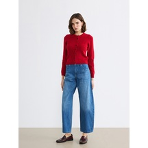 Lcw Jeans İndigo Barrel Fit Kadın Jean Pantolon