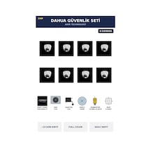 8 Kameralı 2mp Güvenlik Kamera Seti Gece Renkli Full Color Sesli Dome 2tb 23 Gün Kayıt