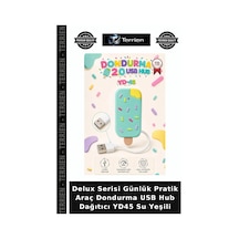 Delux Serisi Günlük Pratik Araç Dondurma Usb Hub Dağıtıcı Yd45 Su Yeşili