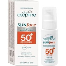 Cire Aseptine Sunface Yüz için Güneş Koruyucu Losyon Spf 50+ 60 ML