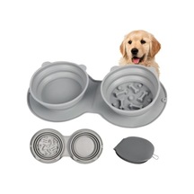 Mikopet Katlanabilir İkili Mama Ve Su Kabı
