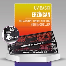 Erzincan Plakalık, 2 Adet Premium Uv Baskı, Plakalıkhane