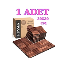 1 Adet Akasya 30x30 Ahşap Geçmeli Karo Deck Runnen