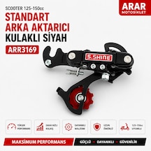 Standart Arka Aktarıcı Kulaklı Siyah Arr3169