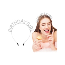 Kristal Taşlı Gümüş Birthday Girl Parti Tacı Diğer