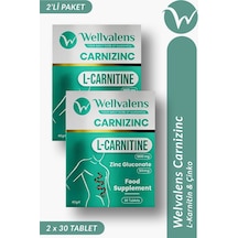 Wellvalens Carnizinc L-karnitin 1000 Mg + Çinko 2 Kutu 60 Tablet