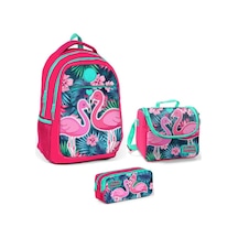 Coral High Narçiçeği Flamingo Kız Çocuk İlkokul Çanta Seti - Kız