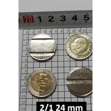 100 Adet Langırt Jetonu 24x2 Mm - 2/1 Çeltikli Pirinç/metal Otomat Jetonu 100 Adet Jeton