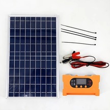 Dream011 Güneş Paneli İle 40a Kontrol Cihazı 10a 30a 40a 100a Kontrolör 12v 24v Usb 5v Şarj Taşınabilir Kamp Tekne Mobil Güç