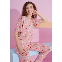 Siyah İnci Likralı Örme Pijama Takım 7800 Renkli Puan