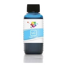 QC Epson Stylus Photo PX710W Uyumlu Yazıcı Mürekkebi 100ml LC Light Cyan Açık Mavi Dye