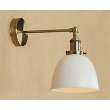Mylights Retro Rustik Mafsalı Hareketli Duvarlambası Aplik Beyaz