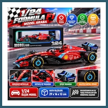 Bezos 1/24 Formula F1 Kırmızı Model Araba Ob