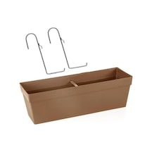 Omnipazar So-yb02a Dekoratif Askılı Yalı Balkon Saksı 10.8 Litre No 2 Mocha