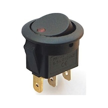 Yuvarlak Işıklı Anahtar 12 Volt 3 Pin