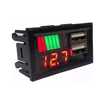 Ic-278c Dijital Voltmetre Usb Çıkışlı Akü Göstergesi Dc 12v - 3,5amp