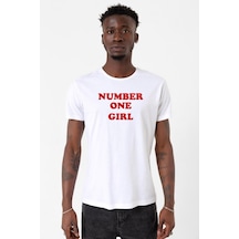 Rose Number One Girl Beyaz Erkek Bisikletyaka Tshirt 001