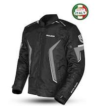 Scudo Roma 4 Mevsim Erkek Motosiklet Ceketi Siyah/gri