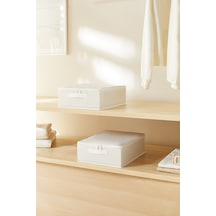 Home Wave 2'li Gri Pötikare Destekli Kutu Hurç Set 31 X 38 X 12 Cm