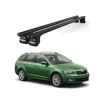 Trio-ı Skoda Octavia Kombi 2005-2007 Uyumlu Siyah Kilitli Ara Atkı 120cm Port Bagaj Tavan Barı
