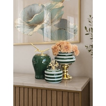 Dekoratif - Salon Seti Yeşil Zebra Gold