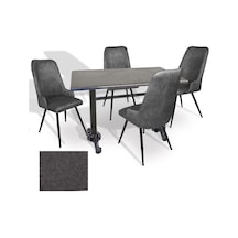 Çipa - Çırağan Mutfak Masa Takımı - 70x120 Werzalit, Wermodin Ve Allzalit Tabla - Grey Marble - Füme Çok Renkli