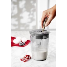 Kapaklı Mikser Blender Kabı 1 Litre Sıçratmayan Çırpma Mikser Kabı, Kapaklı Çırma Kabı Asorti Ayarlanabilir Dimi Yok
