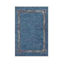 Kartela Halı Seno Halı Kaymaz Taban Makinede Yıkanabilir Halı Mavi - 60 X 90 Cm