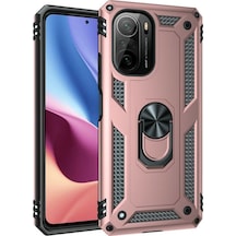 Xiaomi Poco F3 Kılıf Vega Tank Koruma Standlı Yüzüklü Mıknatıslın