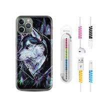 Apple Uyumlu iPhone 12 Pro Max Kılıf Kablo Koruyuculu Dog Eyes 1761