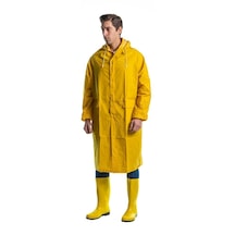 Pvc Yağmurluk, Sarı -115E2165- Su Geçirmez, Iş Elbisesi Sarı XL