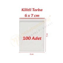 6x7 Cm. Kilitli Torba 100 Adet