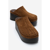 Luvishoes Lune Toprak Süet Hakiki Deri Delikli Kadın Dolgu Topuklu Terlik Luvishoes Lune Toprak Süet Hakiki Deri Delikli Kadın Dolgu Topuklu Terlik