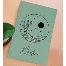 Bk Gift Kişiye Özel İsimli Sert Kapaklı Su Yeşili Lastikli Defter , Arkadaşa Hediye, Yeni İş Hediyesi, Doğum Günü Hediyesi-5 Yeşil