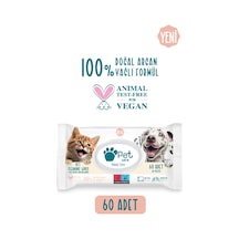 Petlove Evcil Hayvan Temizleme Mendili 60'lı