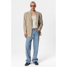 Vamos Oversize Blazer Ceket Bej