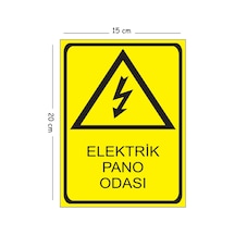 Metal Elektrik Pano Odası 15x20 Cm Uyarı İş Güvenliği Levhası