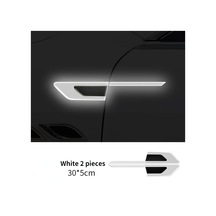 Beyaz 2 Adet/takım Araba Yansıtıcı Oto Kamyon Güvenlik Uyarı Bandı Araba Kapı Koruyucu Tampon Anti-çarpışma Şeritleri Güvenli Reflektör