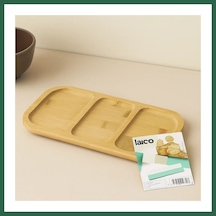 Bezos Bambu 3 Bölmeli Sunum Tepsisi 25x14 Cm Bzs01