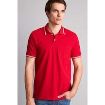 Defacto Regular Fıt Polo Yaka Kısa Kollu Polo Tişört I3005ax26sprd62 Kırmızı-rd62