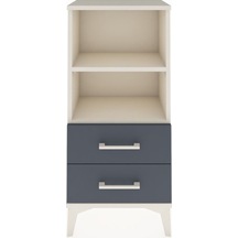 Arges Komodin 2 Raflı 2 Çekmeceli 44x30x96 Aytaşı-antrasit Aytaşı