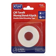 Kraf Çift Taraflı Köpük Montaj Bantı 15 Mm X 1,9 Mt
