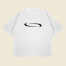 Startmore Mclaren Baskılı Oversize Unisex Pamuklu Nefes Alan Kalın Kumaşlı Beyaz