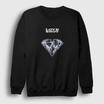 Presmono Unisex Love Shot Exo Sweatshirt Siyah