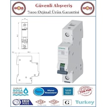 Siemens B - Tipi 20 Amper Otomatik Sigorta