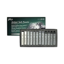Mungyo Gallery Artists Tam Boy Soft Pastel Set 12 Renk Gri Ton